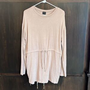 Mono B Tan Long Sleeve Tunic Dress One Size